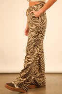 VERY J animal print linen wide leg pants for summer comfort – MYN2O