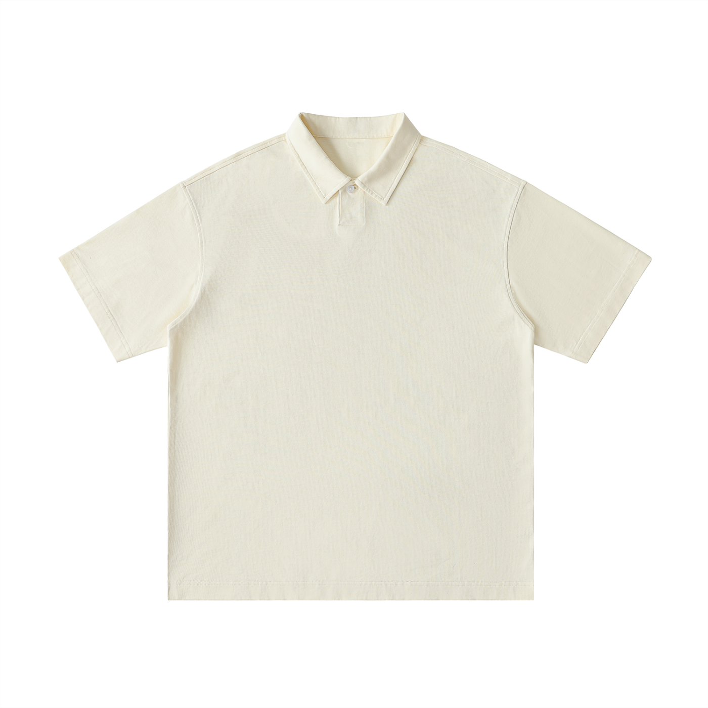 Loose Cotton Short-Sleeve Polo Shirt
