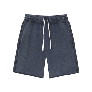 Unisex Mineral Wash Raw Edge Shorts – Oversized Premium Streetwear Shorts