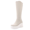 Women’s Cowhide Platform High-Heeled Boots – Bold & Fashion-Forward | MYN2O
