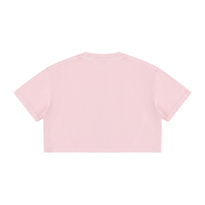 Women's Mineral Wash Cotton Crop T-Shirt – Vintage Oversized Cropped Streetwear Tee