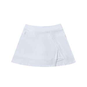 High-Waist Pocketed A-Line Skirt