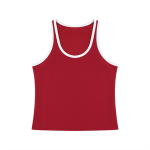 Women's Color Block Cropped Tank Top – Athletic Sleeveless Activewear Top