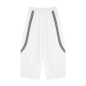 Unisex Wide Leg Piping Sweatpants – Oversized Relaxed Fit Streetwear Joggers