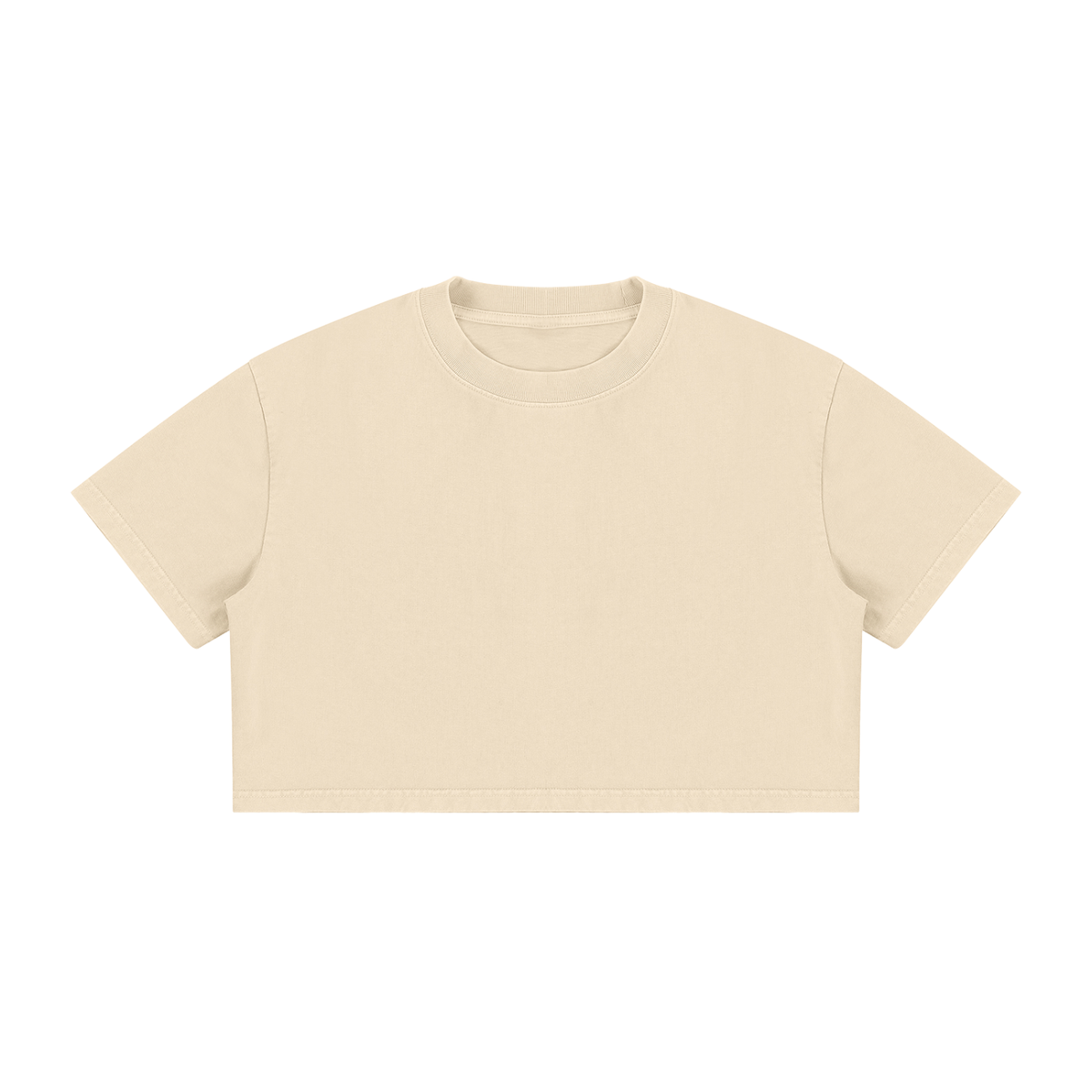 Women's Mineral Wash Cotton Crop T-Shirt – Vintage Oversized Cropped Streetwear Tee
