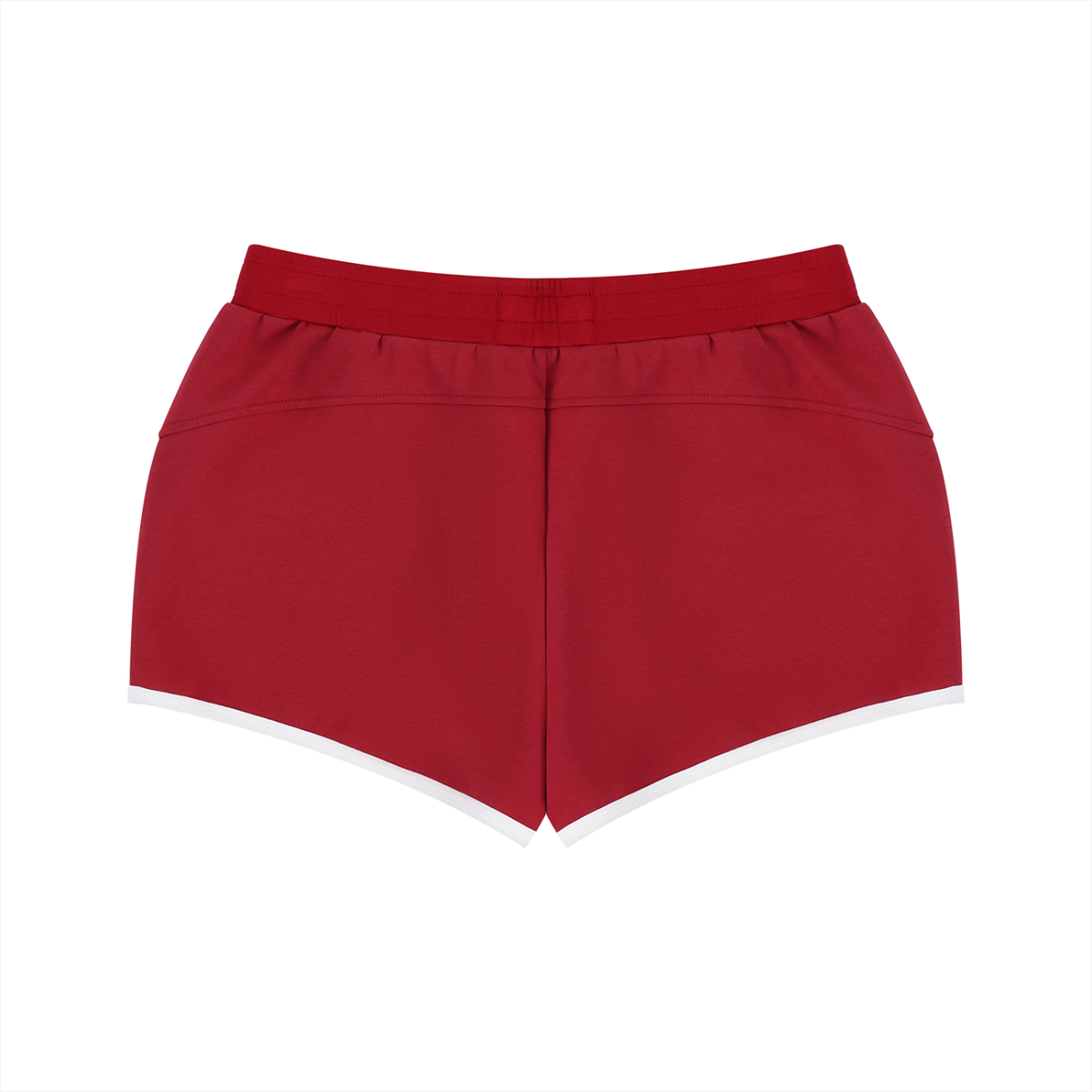 Women's Retro Contrast Trim Athletic Shorts – High-Waisted Activewear Shorts