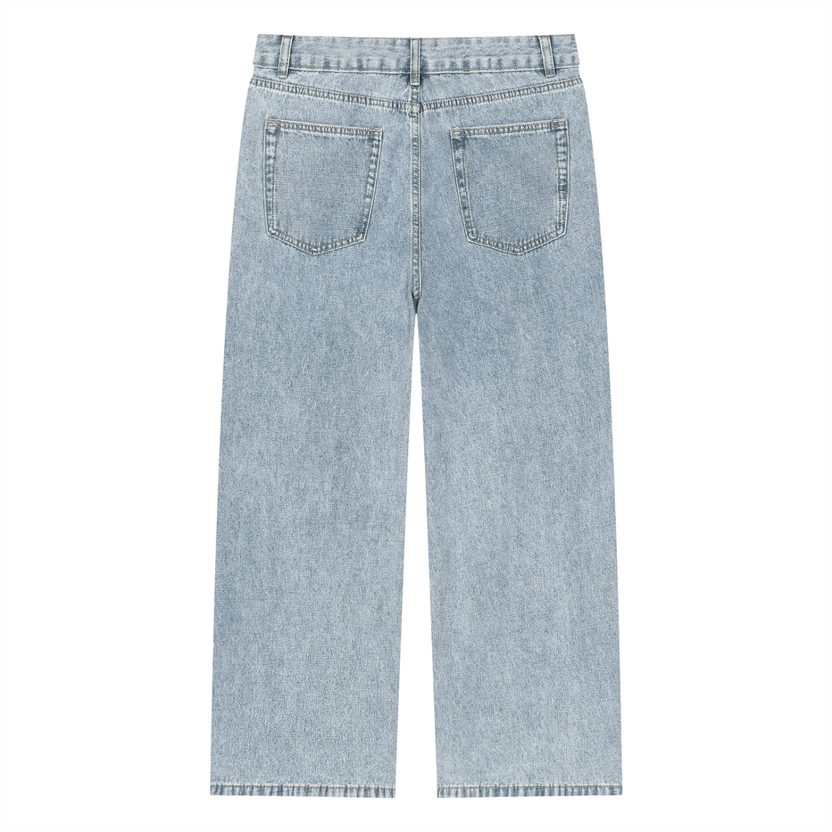 Unisex Vintage Wash Straight Leg Jeans – Relaxed Fit Baggy Denim Streetwear Pants