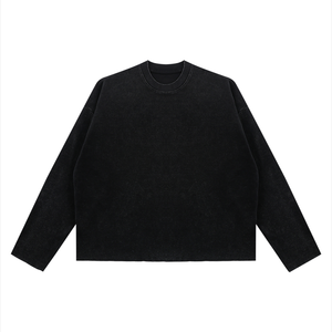 Unisex Vintage Wash Boxy Waffle Raw Edge T-Shirt – Oversized Premium Streetwear Tee