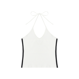 Women's Color Block Halter Crop Tank Top – Sleeveless Summer Essential