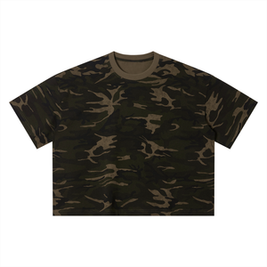 Unisex Camo Boxy T-Shirt – Oversized Camouflage Streetwear Tee