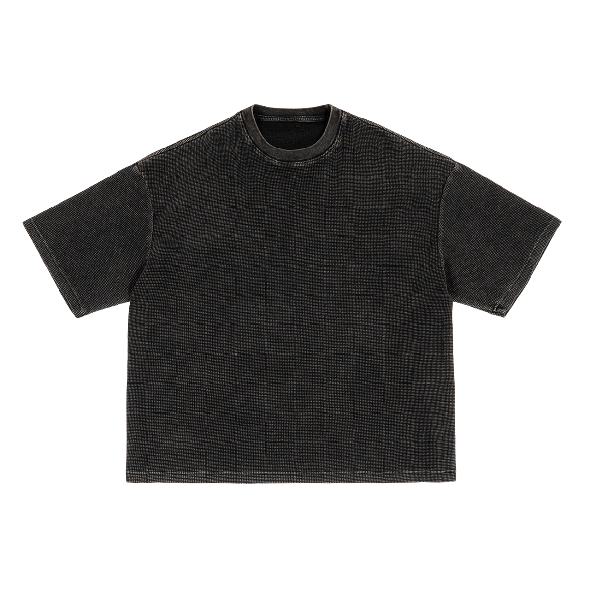 Textured Waffle Washed Boxy T-Shirt