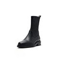 Women's sheepskin ankle boots with platform block heel – MYN2O