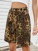 Leopard print high waist denim shorts – fierce summer fashion – MYN2O

