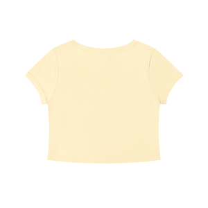 Women's Solid Color Slim Crop T-Shirt – Fitted Everyday Essential Crop Top