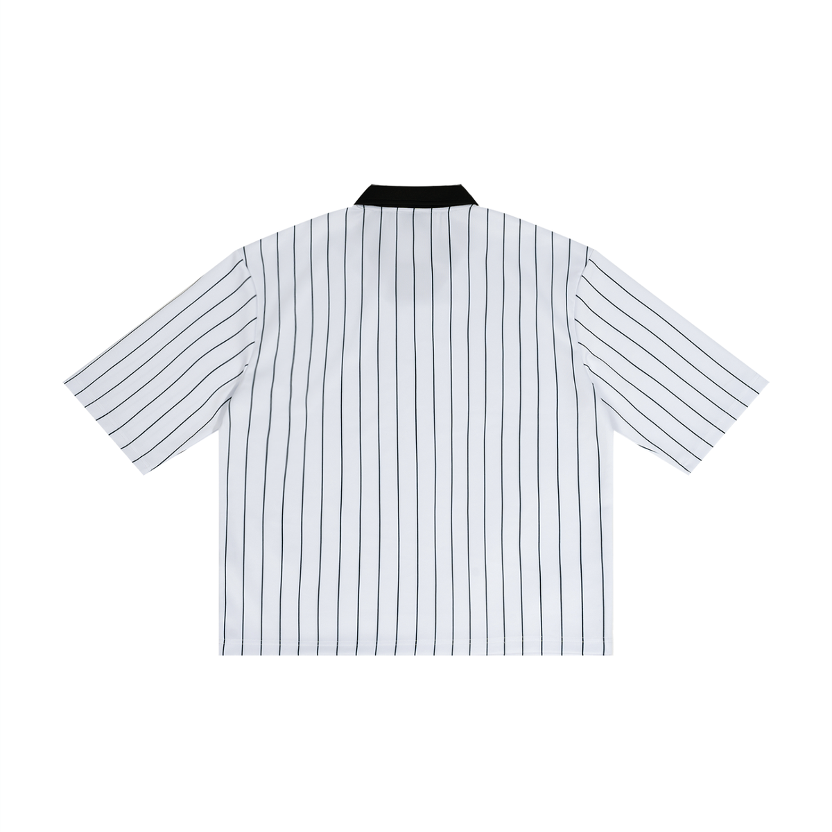 Unisex Pinstripe Collared Soccer Jersey – Oversized Retro Soccer Shirt