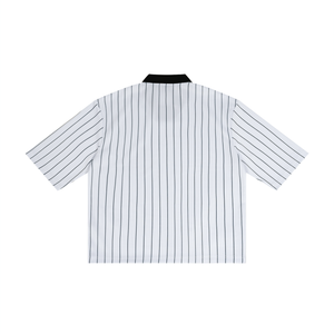 Unisex Pinstripe Collared Soccer Jersey – Oversized Retro Soccer Shirt