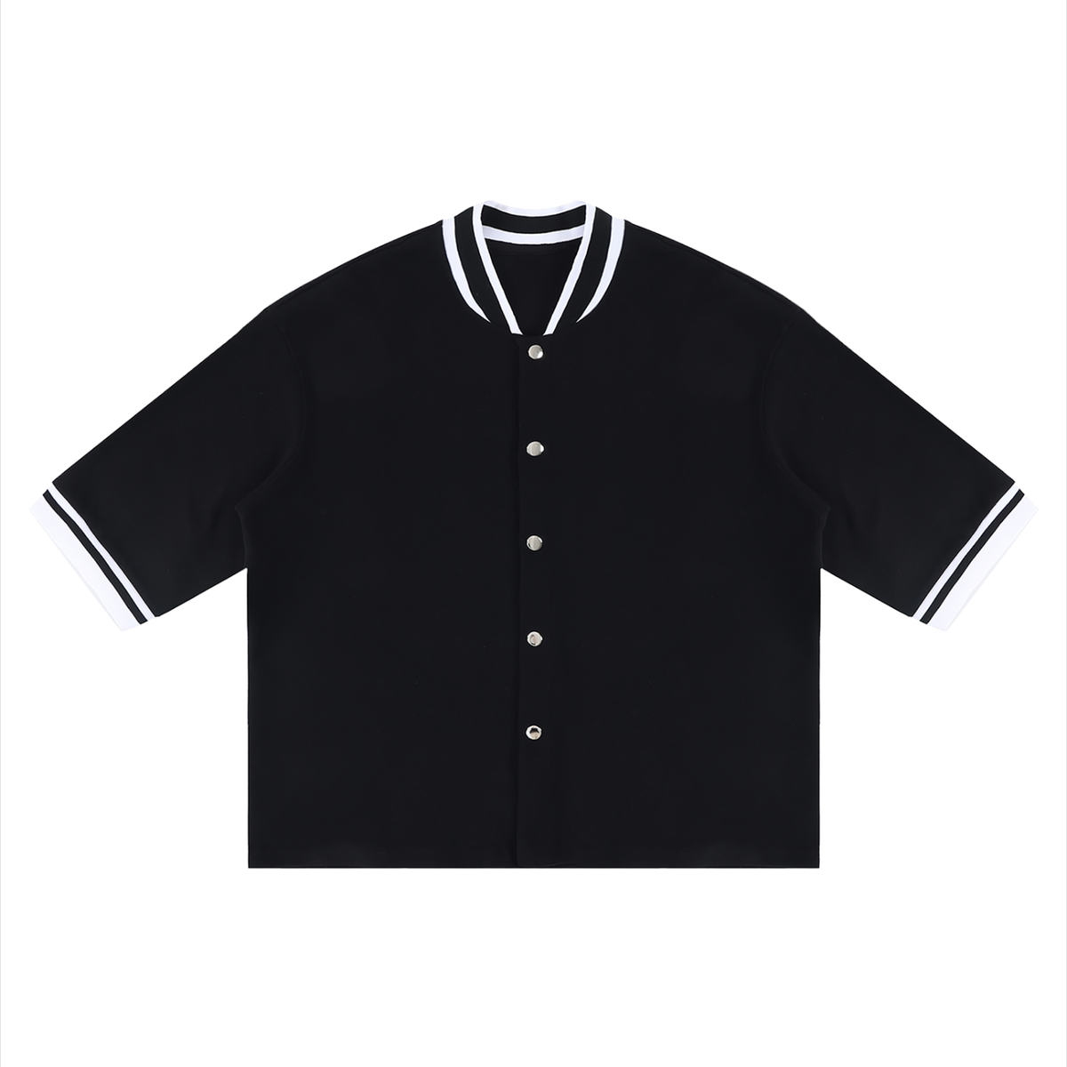 Unisex Heavyweight Boxy Baseball Jersey – Oversized Vintage Streetwear Button-Up Shirt