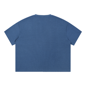 Unisex Waffle Boxy T-Shirt – Oversized Textured Streetwear Tee