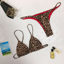 Leopard print bikini swimsuit for women, sexy beachwear, summer fashion