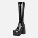 Tall Chunky Heel Over-the-Knee Stretch Boots – Bold, Sleek & Elevated | MYN2O