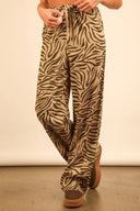 VERY J animal print linen wide leg pants for summer comfort – MYN2O