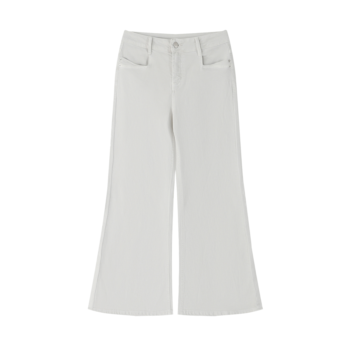 Women's Vintage Wash Flared Leg Jeans – High-Waisted Stretch Denim Pants