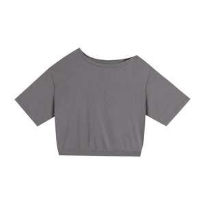 Asymmetric Shoulder Oversized Cotton T-Shirt