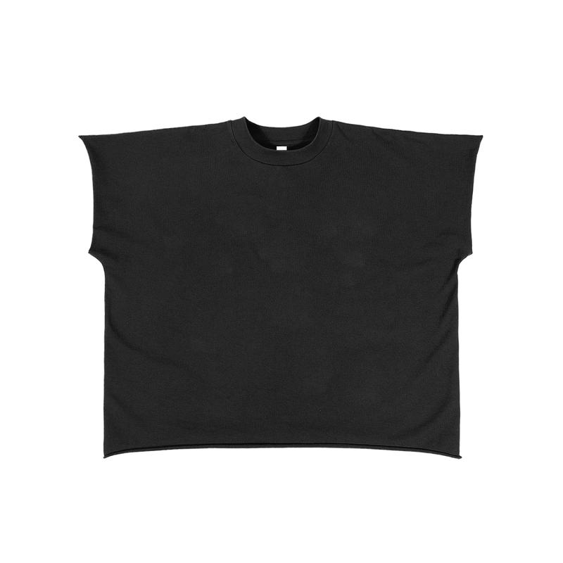 Raw Edge Boxy Non-Shrink T-Shirt