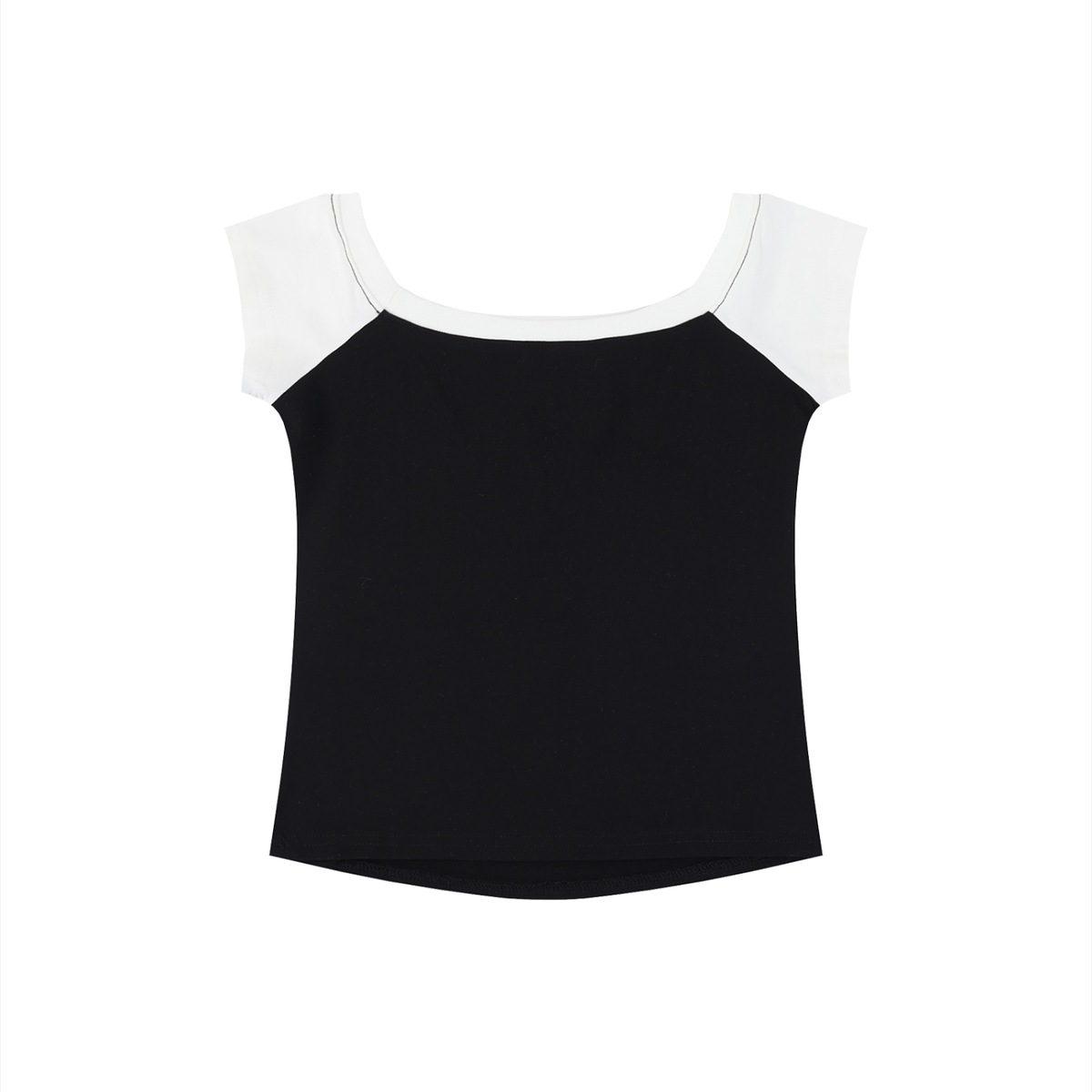 Women's Off-the-Shoulder Crop T-Shirt – Slim Fit Casual Fashion Top