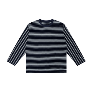 Kids' Striped Long Sleeve T-Shirt – Soft Cotton Everyday Crew Neck Tee
