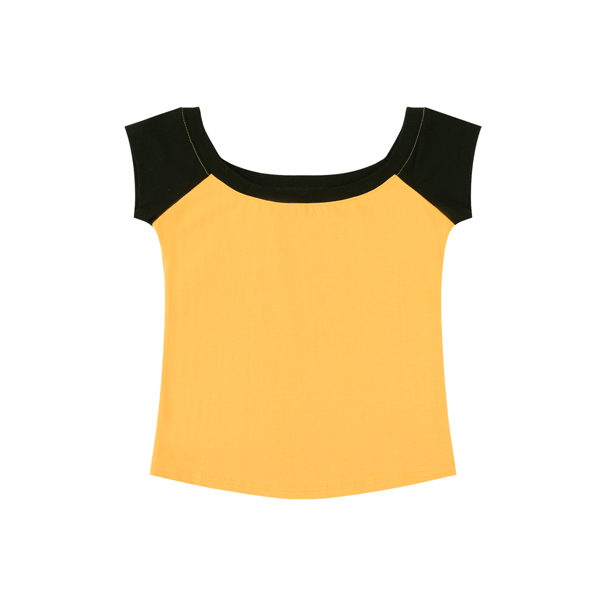 Women's Off-the-Shoulder Crop T-Shirt – Slim Fit Casual Fashion Top
