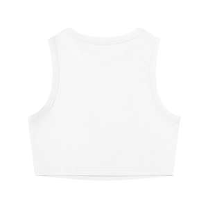 Women's Tight Crew Neck Crop Tank Top – Slim Fit Essential Sleeveless Top