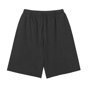 Snow Washed Raw Hem Shorts