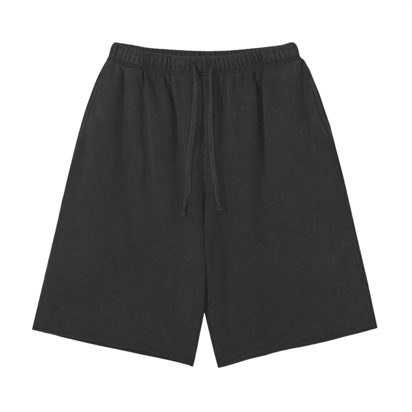 Snow Washed Raw Hem Shorts