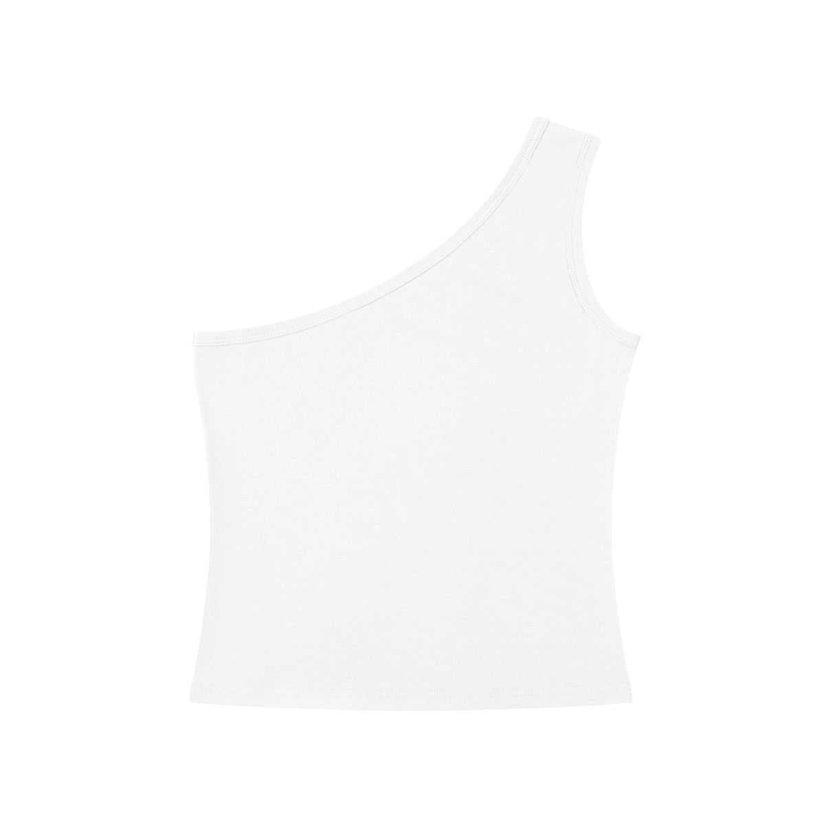 Women's One Shoulder Crop T-Shirt – Slim Fit Trendy Casual Top