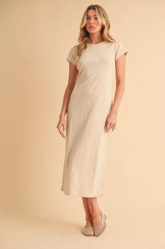 Aemi + Co Short Sleeve Midi Tee Dress – MYN2O