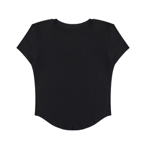 Women's Paneled Crop T-Shirt – Slim Fit Casual Streetwear Tee