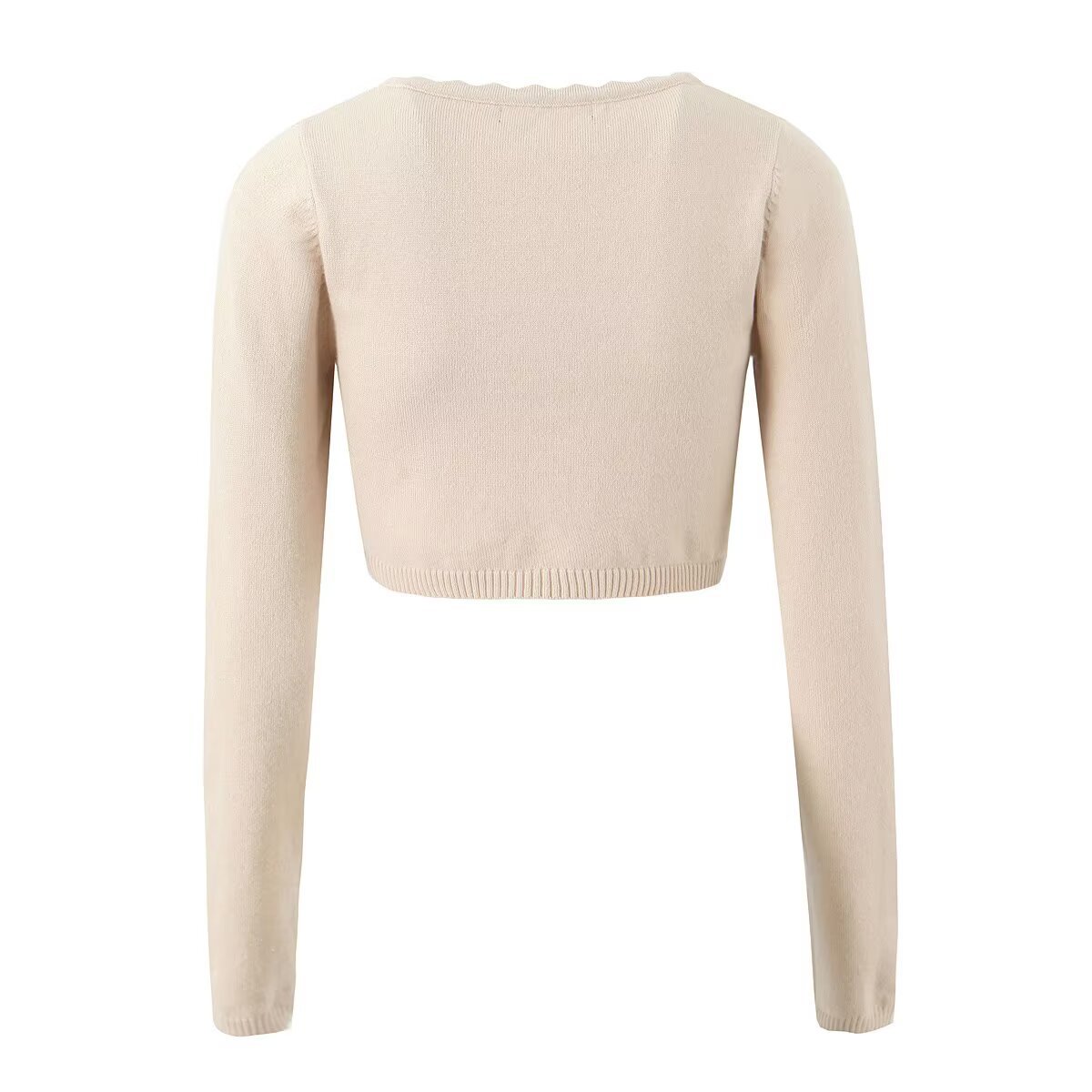 French-style Cropped Knit Cardigan Jacket For Women