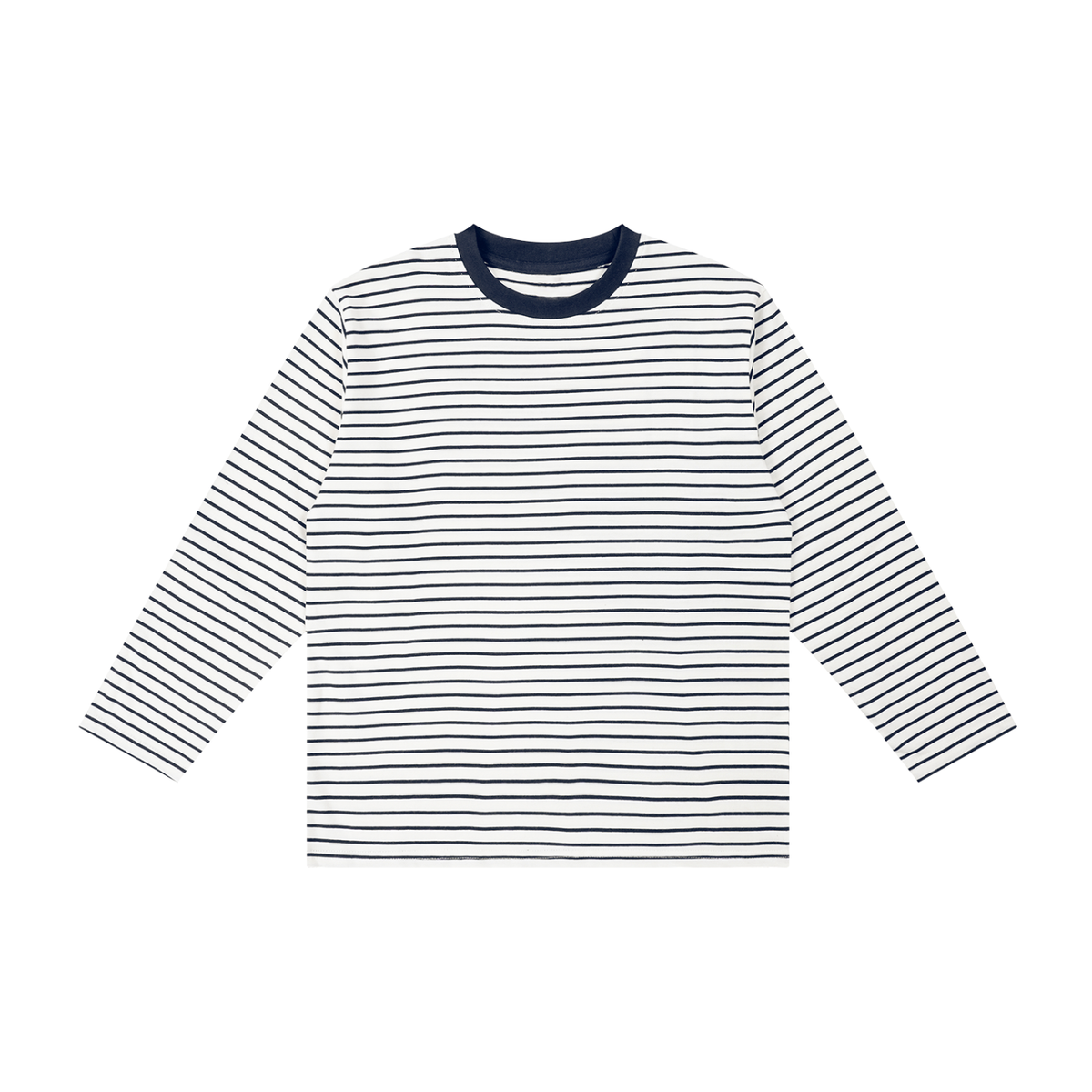 Kids' Striped Long Sleeve T-Shirt – Soft Cotton Everyday Crew Neck Tee