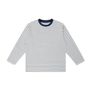 Kids' Striped Long Sleeve T-Shirt – Soft Cotton Everyday Crew Neck Tee