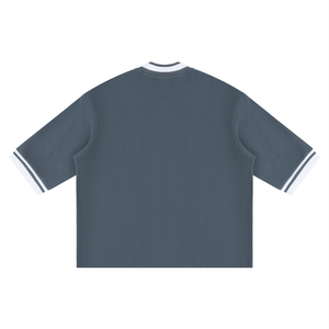 Unisex Heavyweight Boxy Baseball Jersey – Oversized Vintage Streetwear Button-Up Shirt