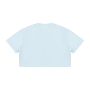 Women's Mineral Wash Cotton Crop T-Shirt – Vintage Oversized Cropped Streetwear Tee