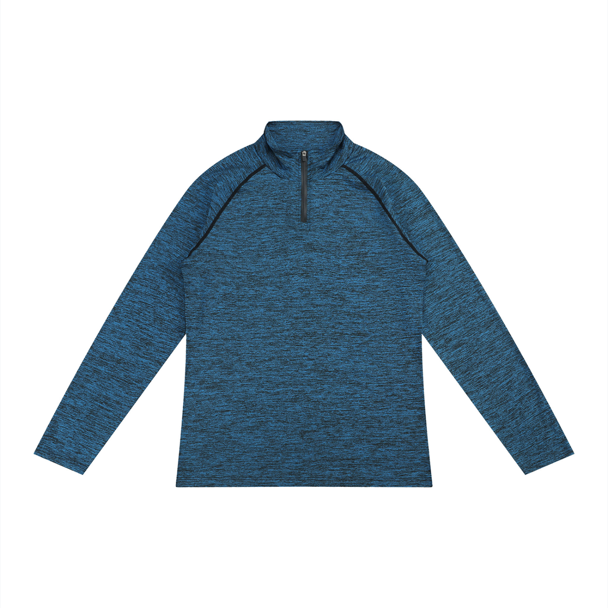 Men's Quarter-Zip Performance Long Sleeve T-Shirt – Lightweight Athletic Training Top