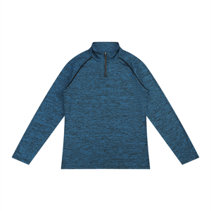 Men's Quarter-Zip Performance Long Sleeve T-Shirt – Lightweight Athletic Training Top