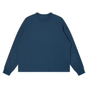 Unisex Waffle Boxy Long Sleeve T-Shirt – Oversized Textured Streetwear Tee