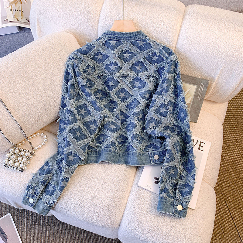 Loose-fitting  Cropped Jacket For Petite Women