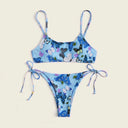 Summer Flowers Print Bikini, sexy push-up swimsuit, beachwear for women
