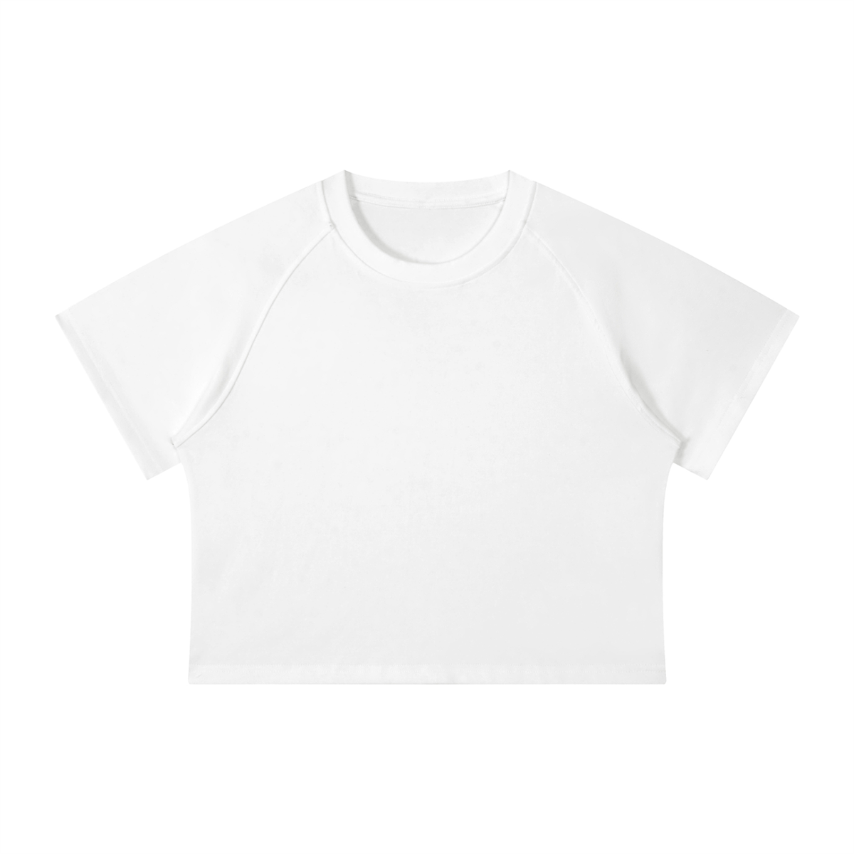 Women's Mineral Wash Raglan Crop T-Shirt – Vintage Slim Fit Streetwear Tee