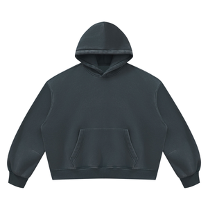 Unisex Vintage Wash Boxy Fleece Hoodie