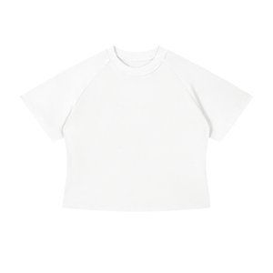 Women's Mineral Wash Crop T-Shirt – Slim Fit Vintage Streetwear Tee